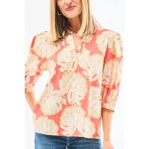 NEW MARY SQUARE tamryn fall floral top in fire